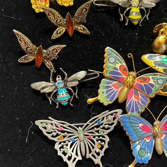 Vintage Butterfly and Dragonfly Brooch Collection - Unique Costume Jewelry Pins - Picture 3 of 15